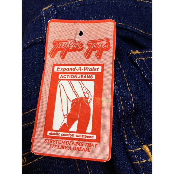 NWT Vintage Taylor Togs Expand-A-Waist Misses 12 Denim Jeans Embroidered Duck - Picture 6 of 11